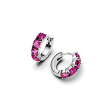 Load image into Gallery viewer, Pink Hoop Earrings
