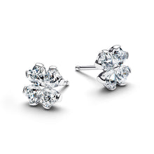 Load image into Gallery viewer, Sparkling Lucky Clover Stud Earrings
