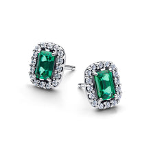 Load image into Gallery viewer, Sparkling Rectangular Stud Earrings
