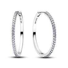 Load image into Gallery viewer, Sparkling Hoop Earrings
