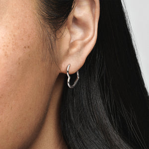Asymmetrical Heart Hoop Earrings
