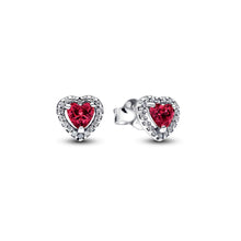 Load image into Gallery viewer, Elevated Red Heart Stud Earrings
