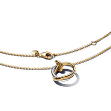 Load image into Gallery viewer, Organically Shaped Two-Tone Pendant Necklace
