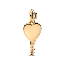Load image into Gallery viewer, Engravable Heart Key Pendant
