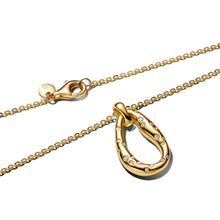 Load image into Gallery viewer, Organically Shaped Stone-Set Pendant Necklace
