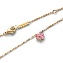 Load image into Gallery viewer, Sparkling Pink Flower Pendant Necklace
