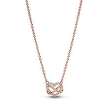 Load image into Gallery viewer, Sparkling Infinity Heart Collier Necklace
