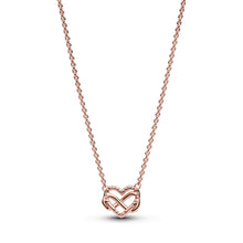Load image into Gallery viewer, Sparkling Infinity Heart Collier Necklace
