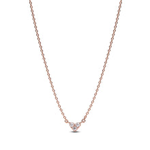 Load image into Gallery viewer, Triple Stone Heart Collier Necklace
