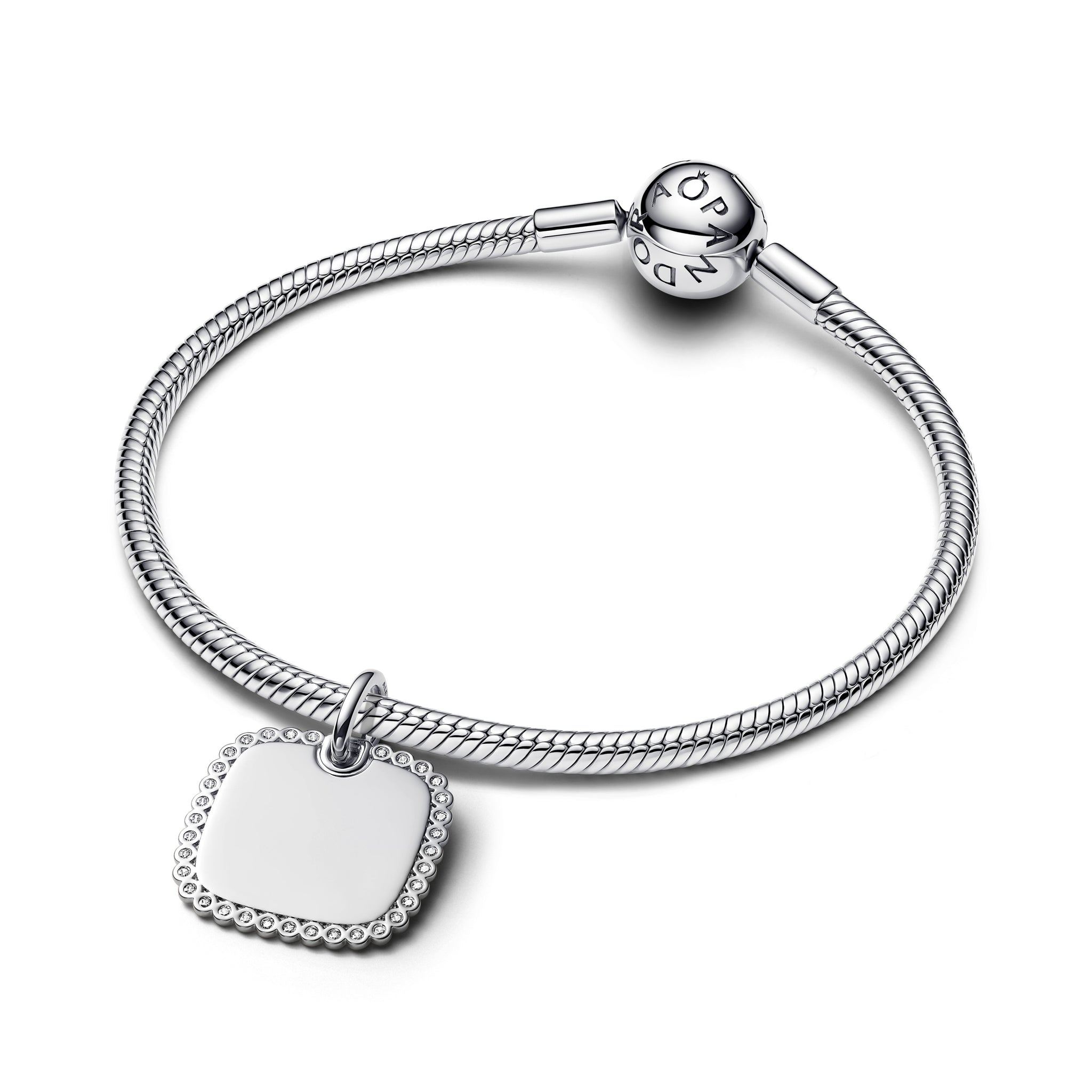 Engravable Square Tag Pendant