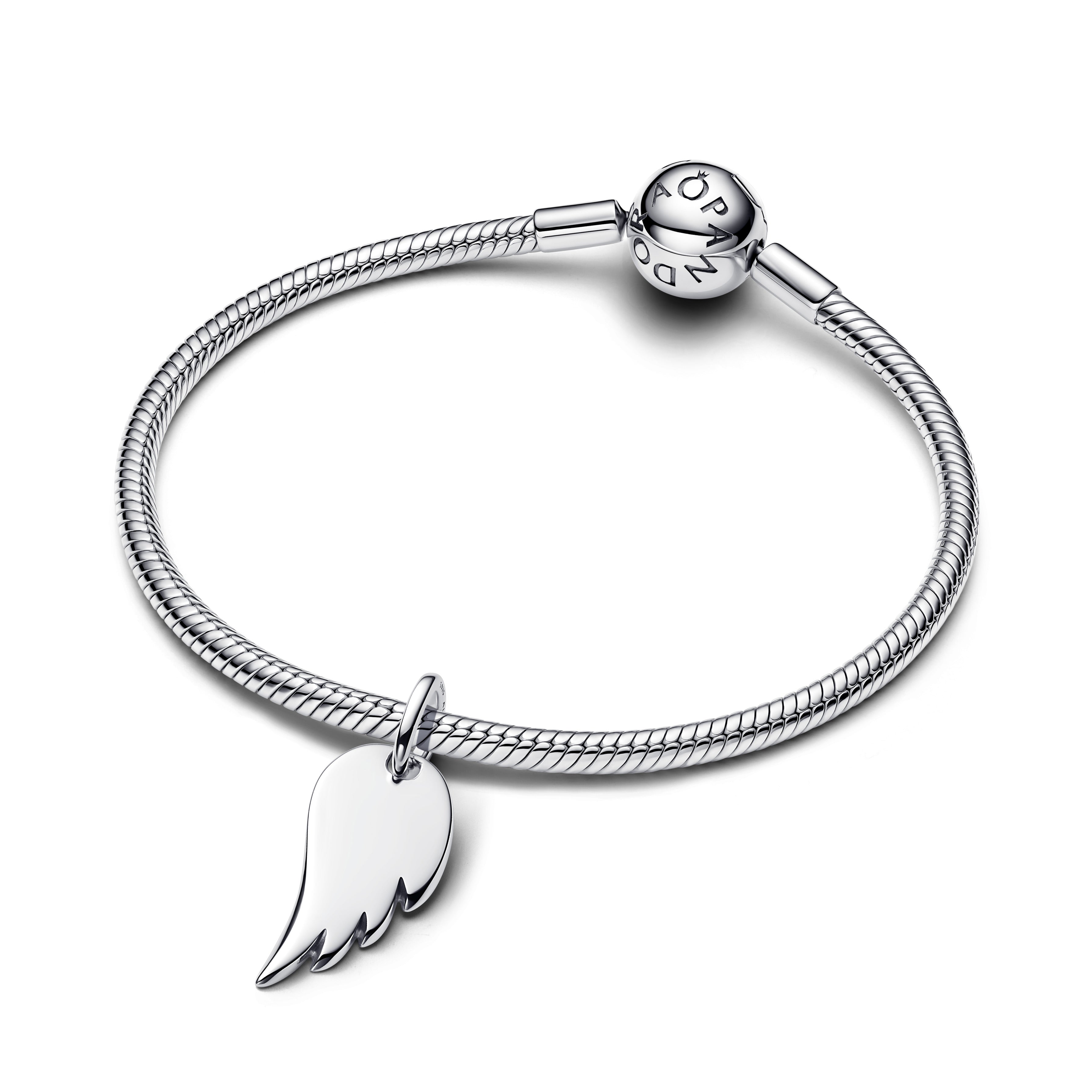Engravable Angel Wing Tag Pendant