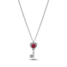Load image into Gallery viewer, Elevated Heart Key Collier Necklace
