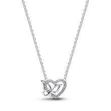 Load image into Gallery viewer, Entwined Heart &amp; Butterfly Pendant Necklace
