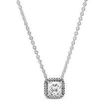 Load image into Gallery viewer, Square Sparkle Halo Necklace
