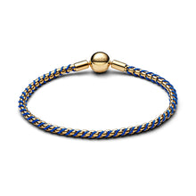 Load image into Gallery viewer, Blue Cord Box Chain Bracelet
