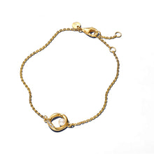 Load image into Gallery viewer, Organically Shaped Pavé Circle &amp; Treated Freshwater Cultured Pearl Bracelet
