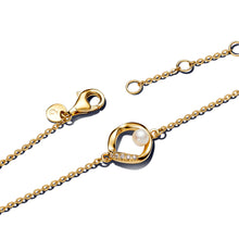 Load image into Gallery viewer, Organically Shaped Pavé Circle &amp; Treated Freshwater Cultured Pearl Bracelet
