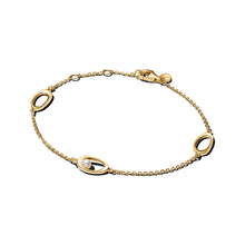 Load image into Gallery viewer, Organically Shaped Oval &amp; Treated Freshwater Cultured Pearl Bracelet
