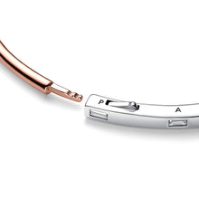Load image into Gallery viewer, Pandora Signature Two-tone I-D Pavé Bangle
