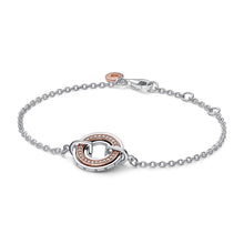 Load image into Gallery viewer, Pandora Signature Two Two-tone Logo &amp; Pavé Chain Bracelet
