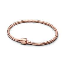 Load image into Gallery viewer, Barrel Clasp Snake Chain Bracelet

