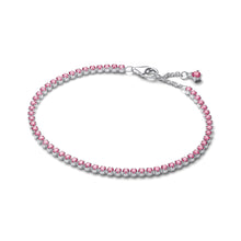 Load image into Gallery viewer, Pink Small Tennis Bracelet
