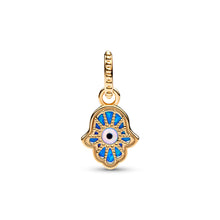 Load image into Gallery viewer, Opalescent Blue Hamsa Hand Dangle Charm
