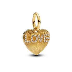 Engravable Love Heart Dangle Charm