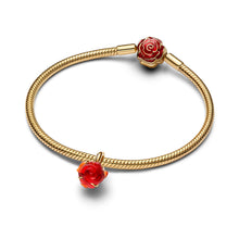 Load image into Gallery viewer, Disney Beauty and the Beast Enchanted Rose Dangle Charm
