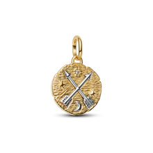 Load image into Gallery viewer, Crossing Arrows Medallion Charm
