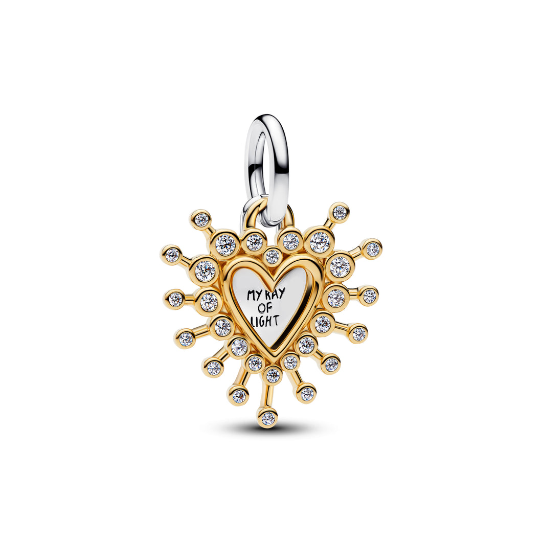 Radiant Heart Double Dangle Charm