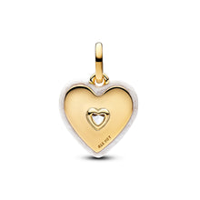 Load image into Gallery viewer, Radiating White Heart Medallion Charm

