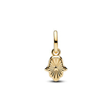 Load image into Gallery viewer, Green Hamsa Hand Mini Dangle Charm
