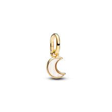 Load image into Gallery viewer, White Crescent Moon Mini Dangle Charm
