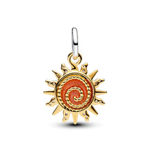 Load image into Gallery viewer, Swirling Sun Two-Tone Dangle Charm
