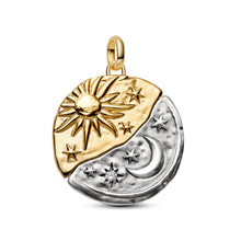 Load image into Gallery viewer, Sun &amp; Moon Oversized Medallion Charm
