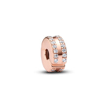 Load image into Gallery viewer, Double Lined Pavé Clip Charm
