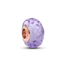 Load image into Gallery viewer, Wavy Lavender Murano Glass Charm
