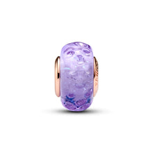 Load image into Gallery viewer, Wavy Lavender Murano Glass Charm

