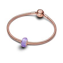 Load image into Gallery viewer, Wavy Lavender Murano Glass Charm
