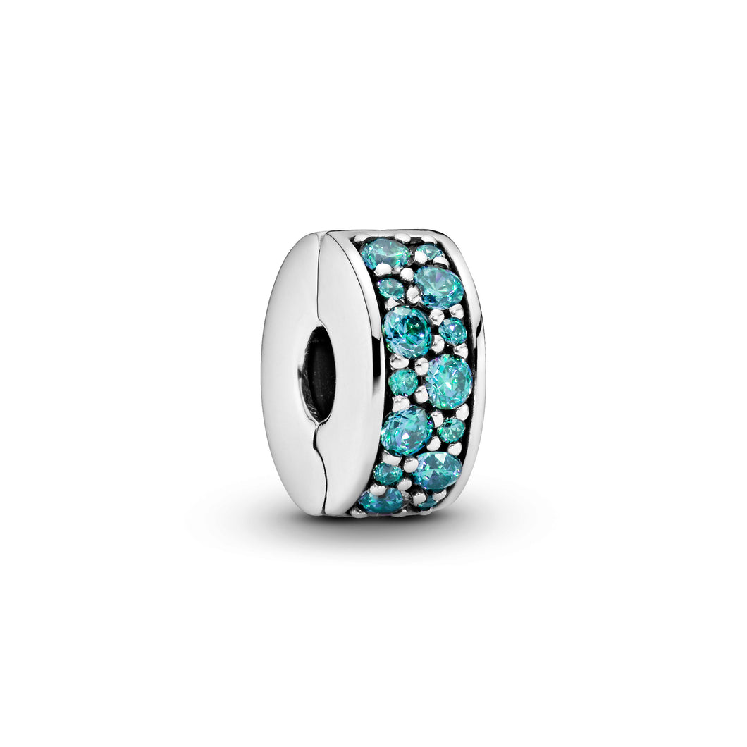 Teal Pavé Clip Charm