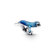 Load image into Gallery viewer, Metallic Blue Gecko Charm
