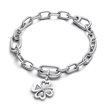 Load image into Gallery viewer, Heart Four-Leaf Clover Medallion Charm
