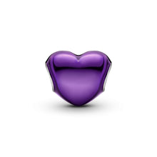 Load image into Gallery viewer, Metallic Purple Heart Charm
