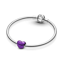Load image into Gallery viewer, Metallic Purple Heart Charm
