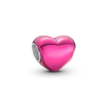 Load image into Gallery viewer, Metallic Pink Heart Charm
