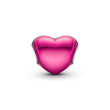 Load image into Gallery viewer, Metallic Pink Heart Charm
