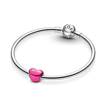 Load image into Gallery viewer, Metallic Pink Heart Charm
