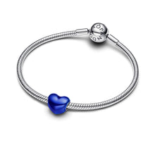Load image into Gallery viewer, Metallic Blue Heart Charm

