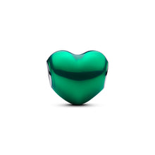 Load image into Gallery viewer, Metallic Green Heart Charm
